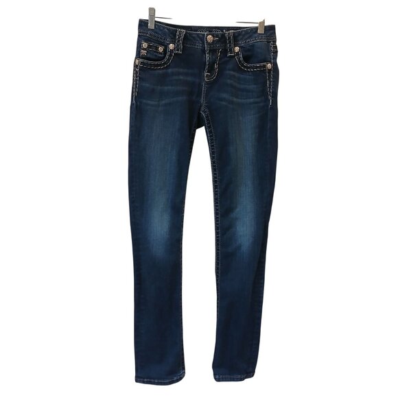 Miss Me Denim - Miss Me Womens Mid-Rise Straight Jeans Size 26 32" Inseam Stretch #C-12